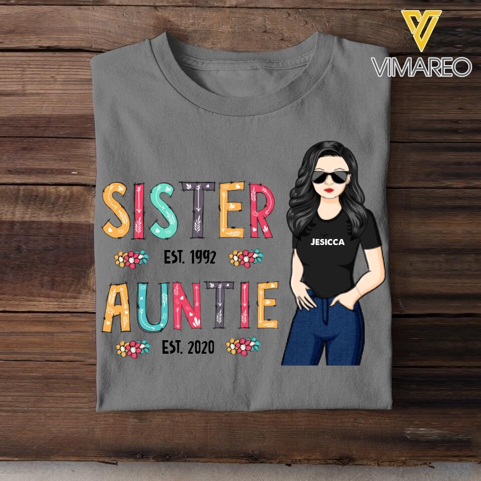 Auntie & Sister Personalize Years Tshirts