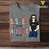 Auntie & Sister Personalize Years Tshirts