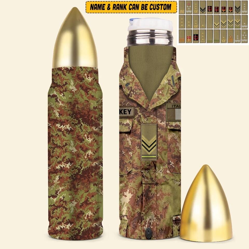 Personalized Italian Veteran/ Solider Bullet Tumbler QTVQ2006
