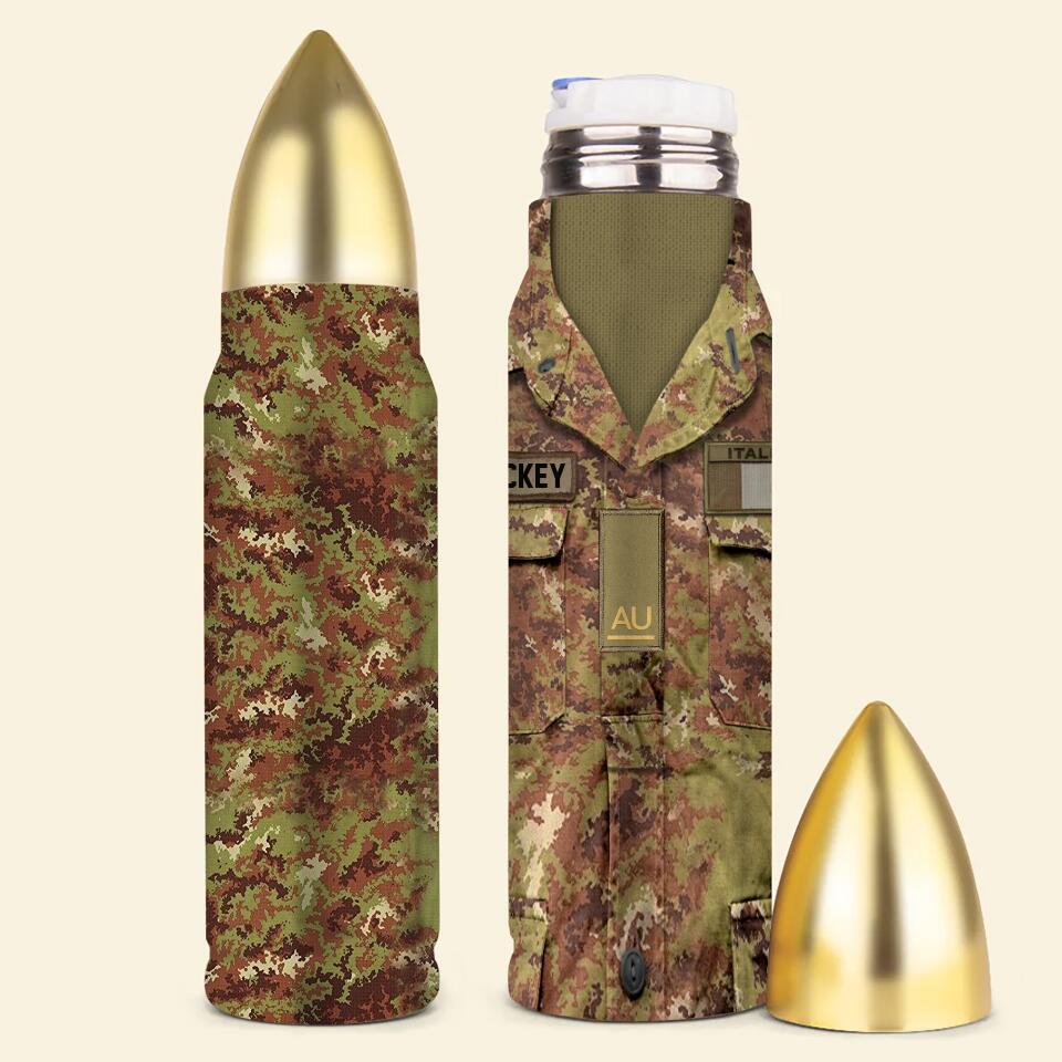 Personalized Italian Veteran/ Solider Bullet Tumbler QTVQ2006