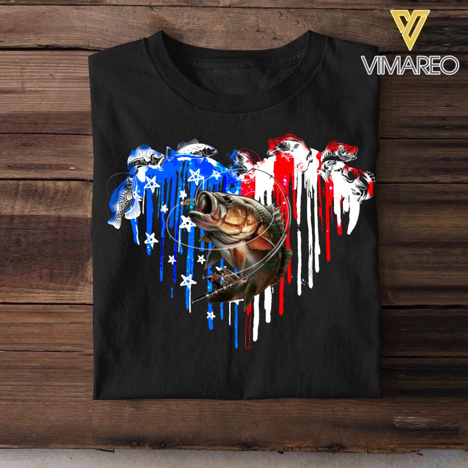 Personalized Fish Heart Custome Tshirt Printed NQHQ1006