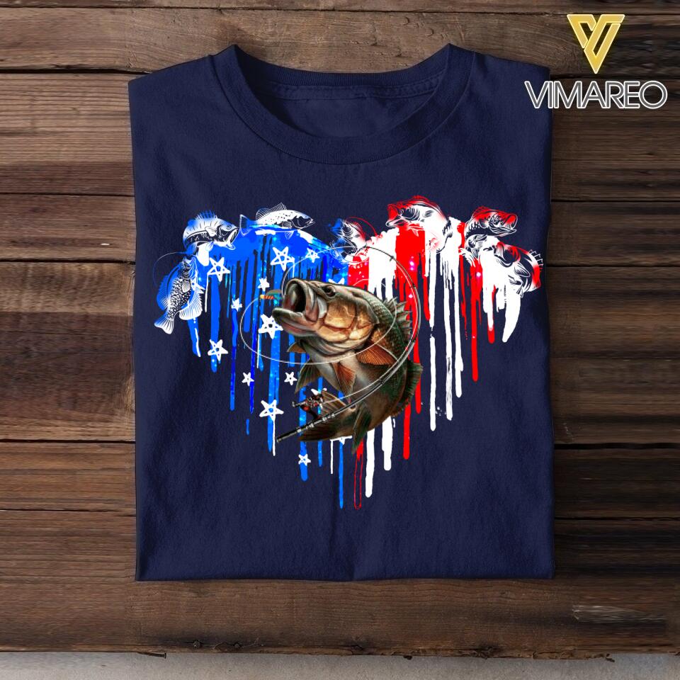 Personalized Fish Heart Custome Tshirt Printed NQHQ1006
