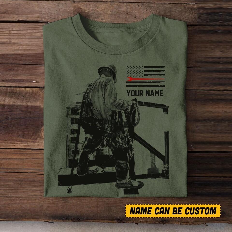 Personalized Ironworker Tshirt Printed 22JUL-HQ20