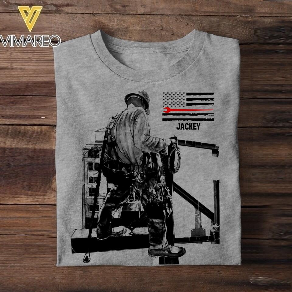 Personalized Ironworker Tshirt Printed 22JUL-HQ20