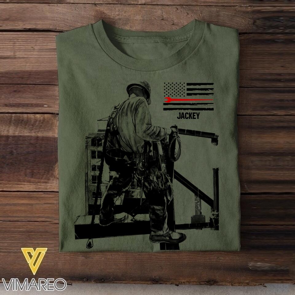 Personalized Ironworker Tshirt Printed 22JUL-HQ20