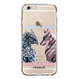 Personalized Heart Of A Wolf Soul Of A Dragon Silicon Phonecase NQHC2006