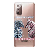 Personalized Heart Of A Wolf Soul Of A Dragon Silicon Phonecase NQHC2006
