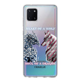 Personalized Heart Of A Wolf Soul Of A Dragon Silicon Phonecase NQHC2006