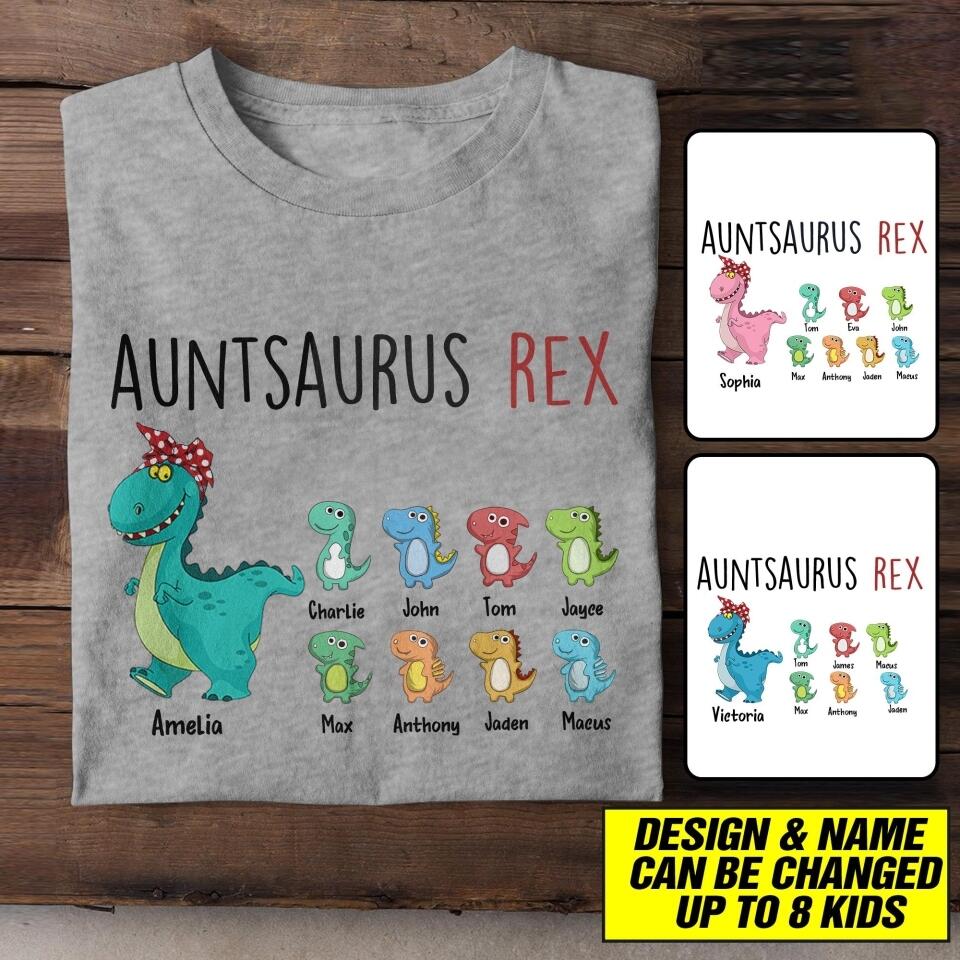 Personalized Auntsaurus Rex Tshirt Printed 22JUL-HC21