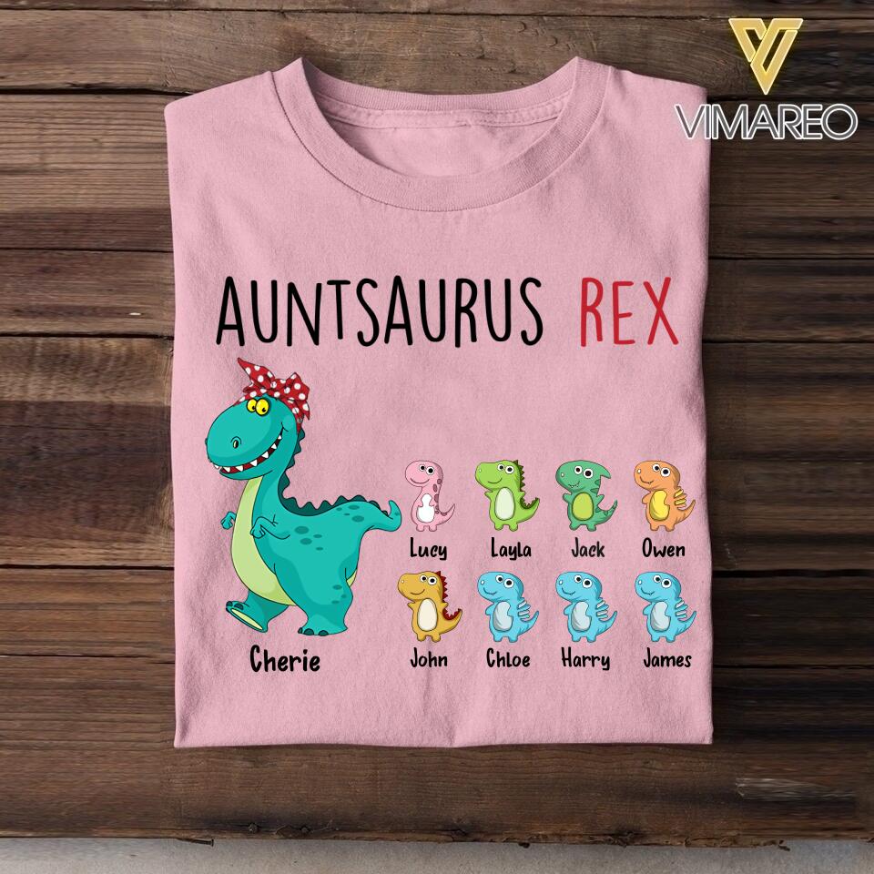 Personalized Auntsaurus Rex Tshirt Printed 22JUL-HC21