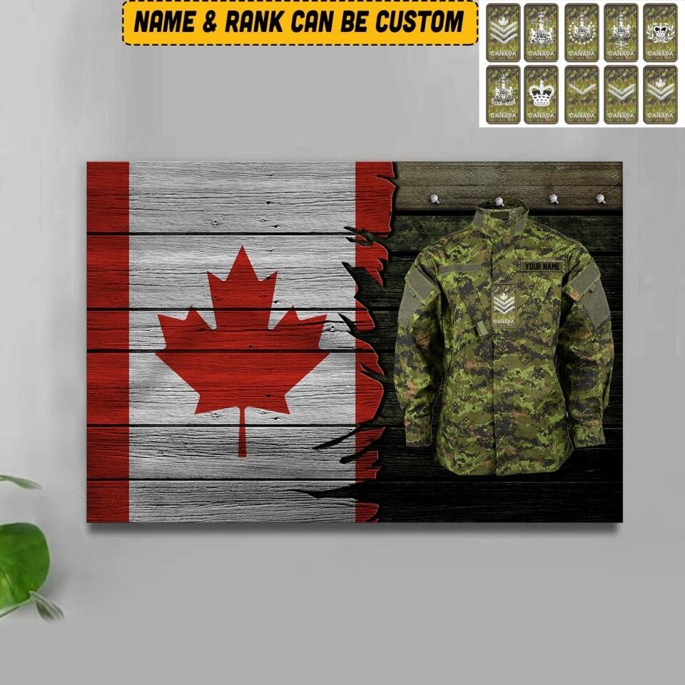 Personalized Canadian Solider/ Veteran Camo Canvas QTVQ2106