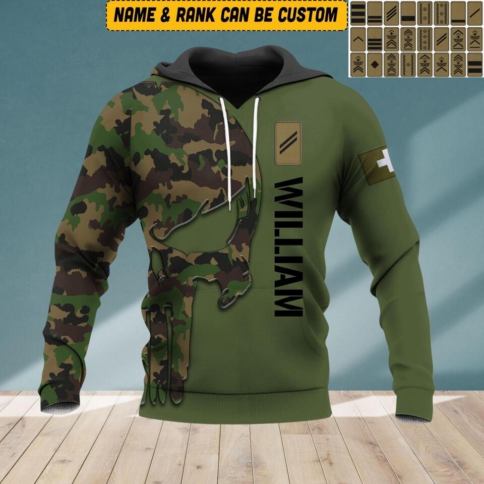 Personalized Swiss Soldier Hoodie 3D Printed 22JUL-HQ21