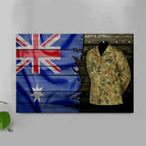 Personalized Australian Solider/ Veteran Camo Canvas QTVQ2106