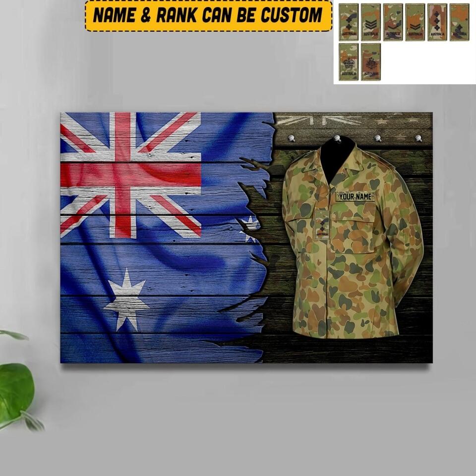 Personalized Australian Solider/ Veteran Camo Canvas QTVQ2106