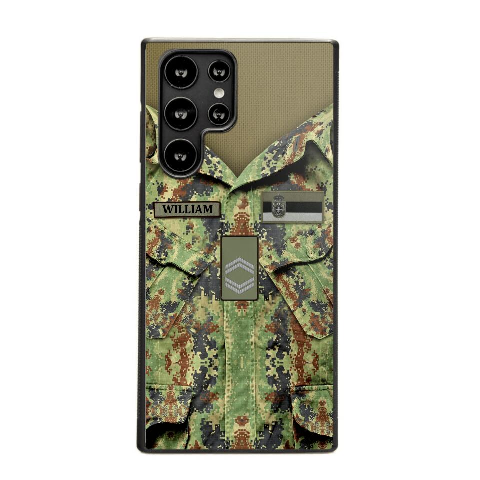 Personalized Serbian Soldier Phone Case Printed 22JUL-HQ21