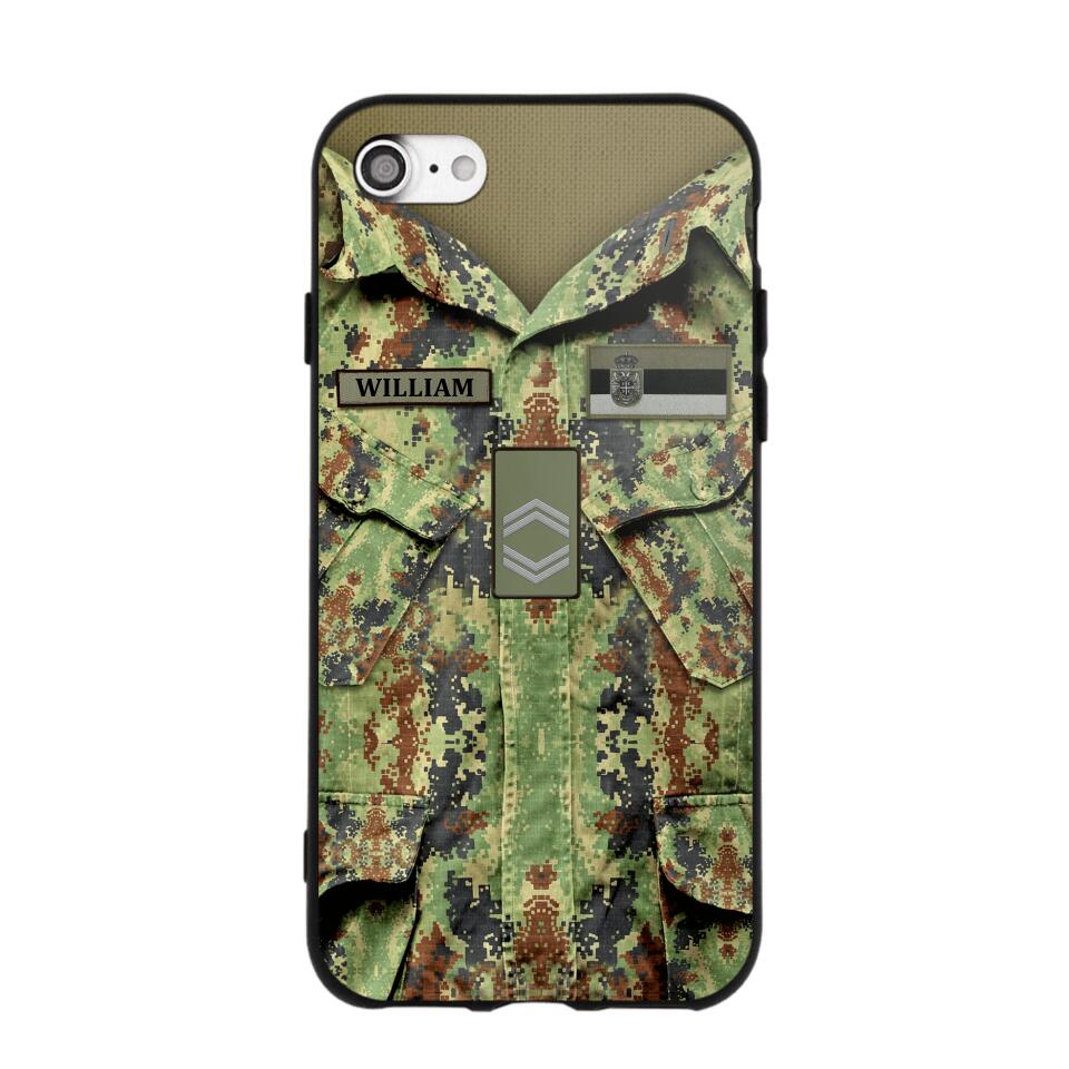 Personalized Serbian Soldier Phone Case Printed 22JUL-HQ21