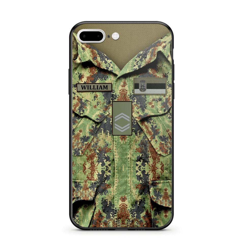 Personalized Serbian Soldier Phone Case Printed 22JUL-HQ21