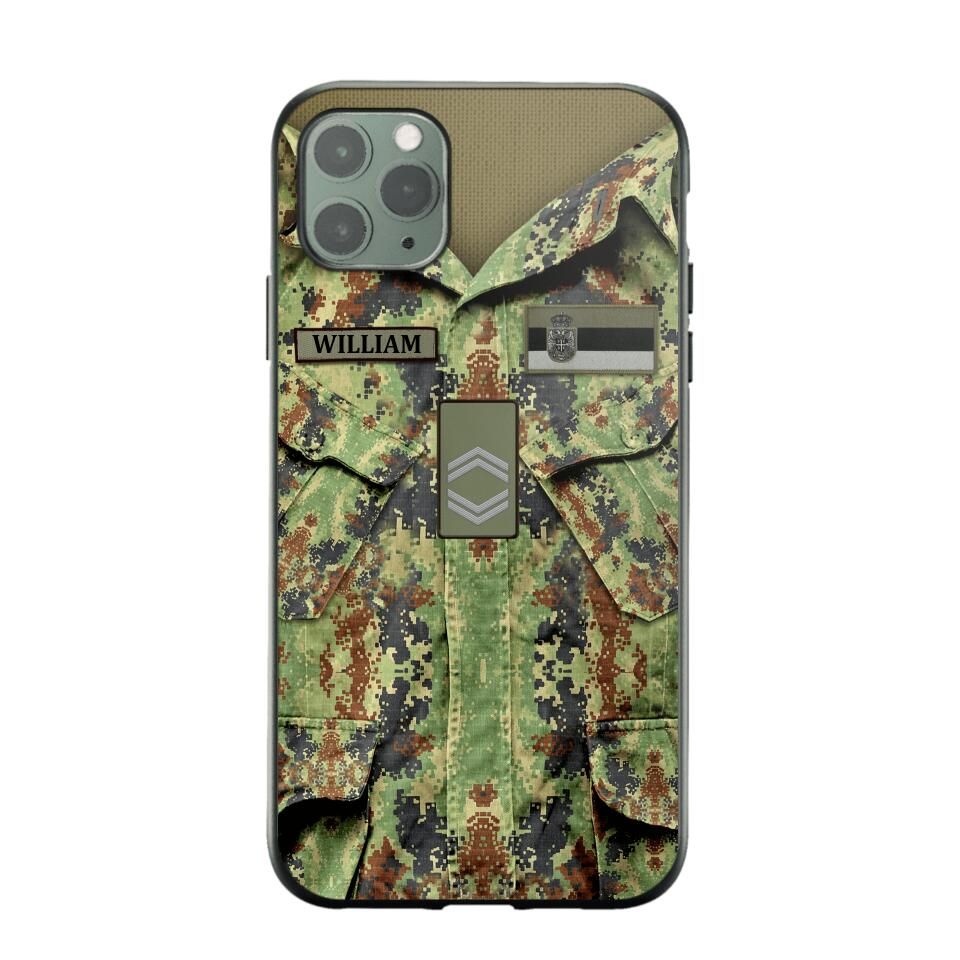 Personalized Serbian Soldier Phone Case Printed 22JUL-HQ21