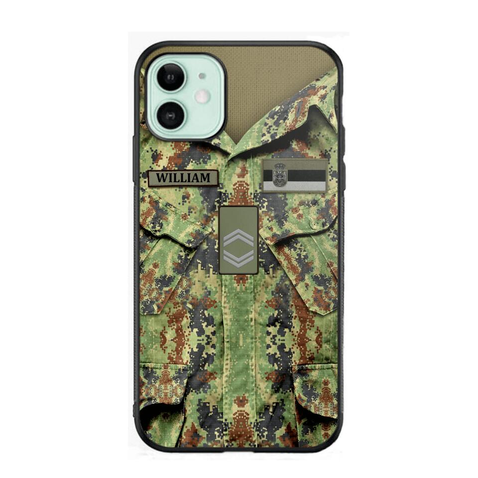 Personalized Serbian Soldier Phone Case Printed 22JUL-HQ21