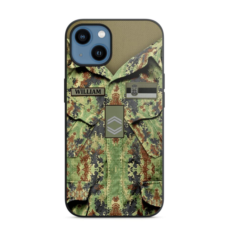 Personalized Serbian Soldier Phone Case Printed 22JUL-HQ21
