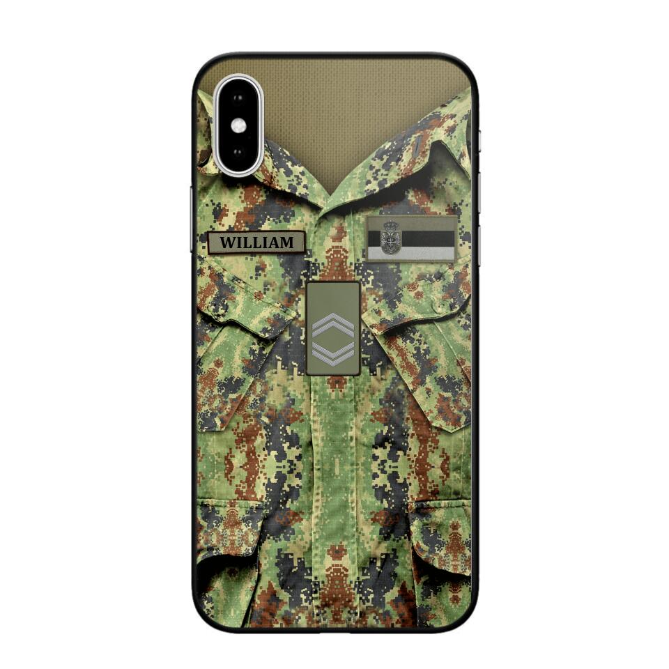 Personalized Serbian Soldier Phone Case Printed 22JUL-HQ21