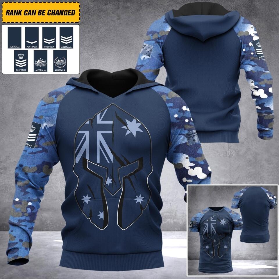 Personalized Australian Airforce Camo Tshirt or Hoodie 3D Printed QTDT2206