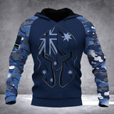 Personalized Australian Airforce Camo Tshirt or Hoodie 3D Printed QTDT2206
