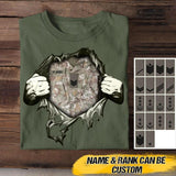 Personalized Latvian Army/Soldier Tshirt Printed 22JUL-HQ22