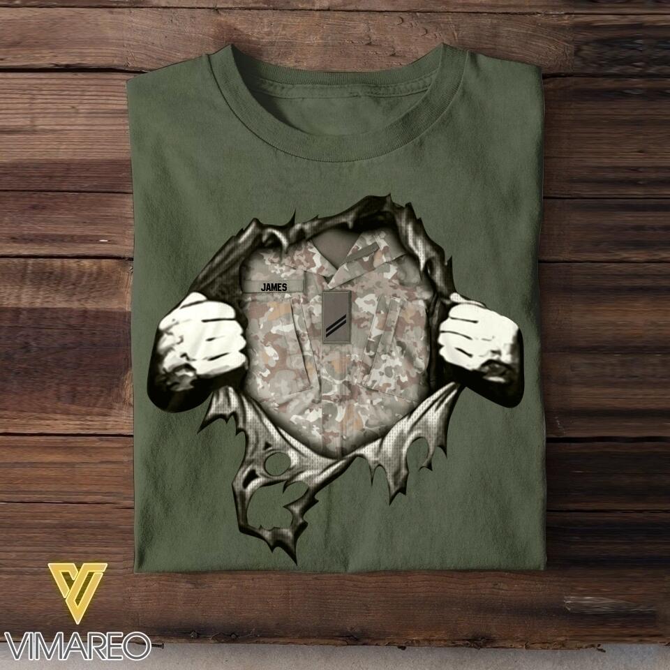 Personalized Latvian Army/Soldier Tshirt Printed 22JUL-HQ22