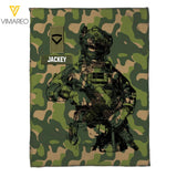 Personalized Norwegian Veterans/Soldier Quilt Blanket Printed 22JUL-HY22