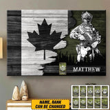 Personalized Canadian Solider/ Veteran  Canvas Printed 22JUL-DT23