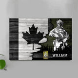 Personalized Canadian Solider/ Veteran  Canvas Printed 22JUL-DT23