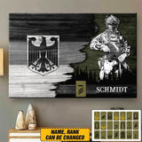 Personalized German Solider/ Veteran  Canvas Printed 22JUL-DT23