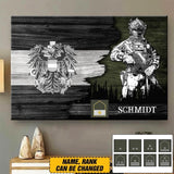 Personalized Austrian Solider/ Veteran  Canvas Printed 22JUL-DT23