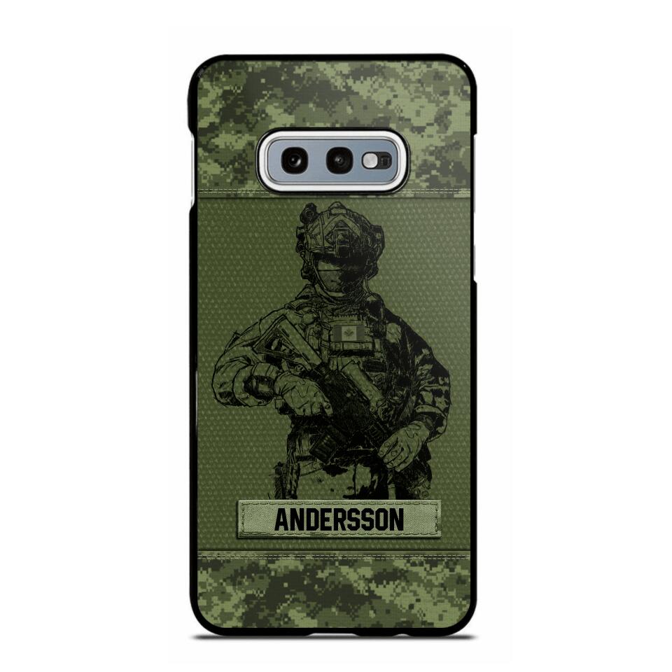 Personalized Canadian Soldier Camo Phone Case Printed 22JUL-HC23