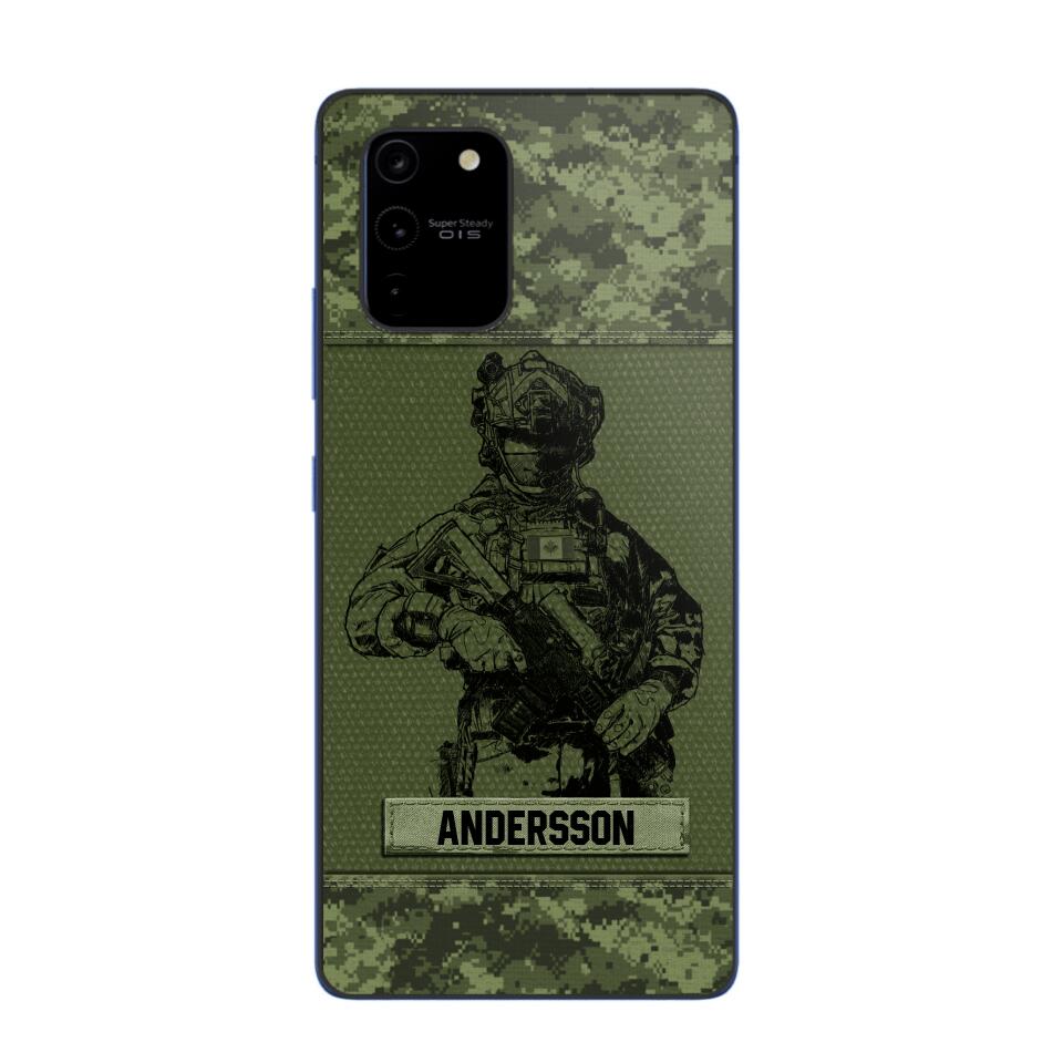 Personalized Canadian Soldier Camo Phone Case Printed 22JUL-HC23