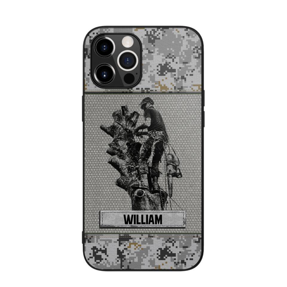 Personalized Arborist Camo Phone Case Printed 22JUL-HQ23