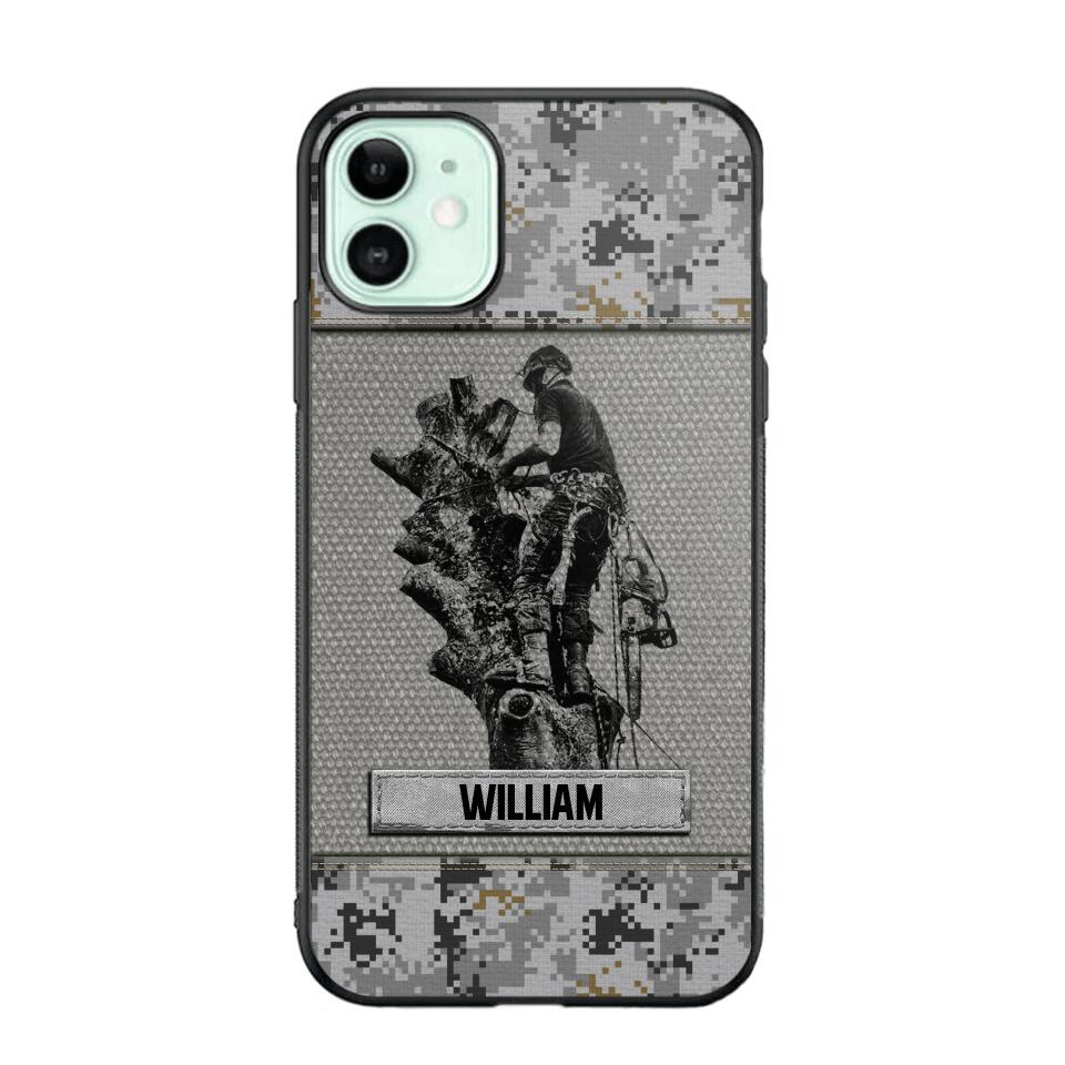 Personalized Arborist Camo Phone Case Printed 22JUL-HQ23