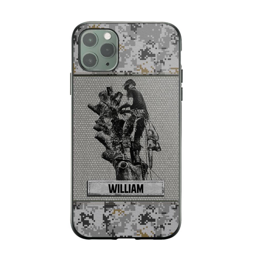 Personalized Arborist Camo Phone Case Printed 22JUL-HQ23