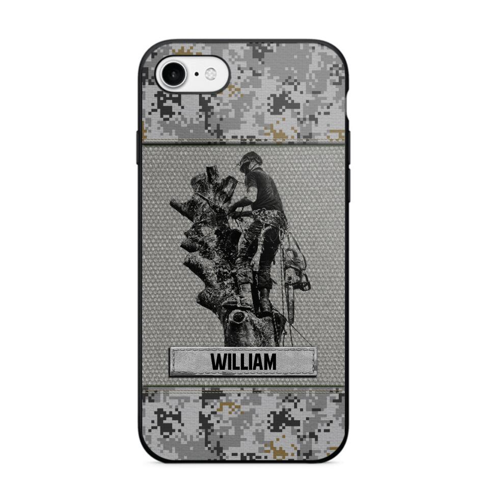 Personalized Arborist Camo Phone Case Printed 22JUL-HQ23