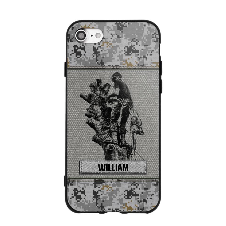 Personalized Arborist Camo Phone Case Printed 22JUL-HQ23