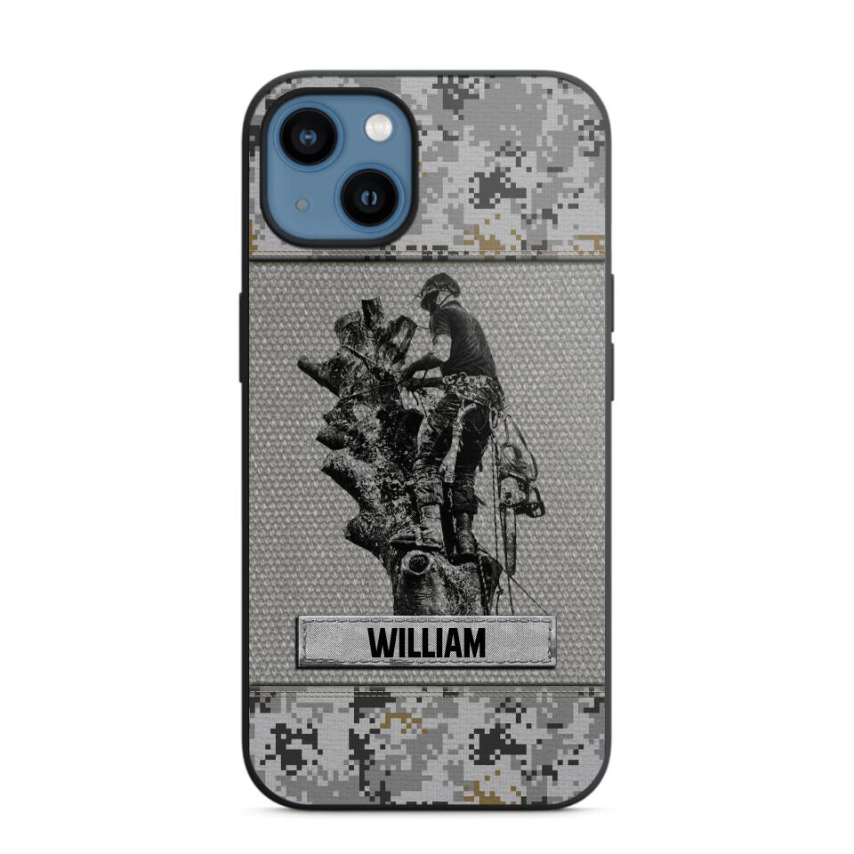 Personalized Arborist Camo Phone Case Printed 22JUL-HQ23