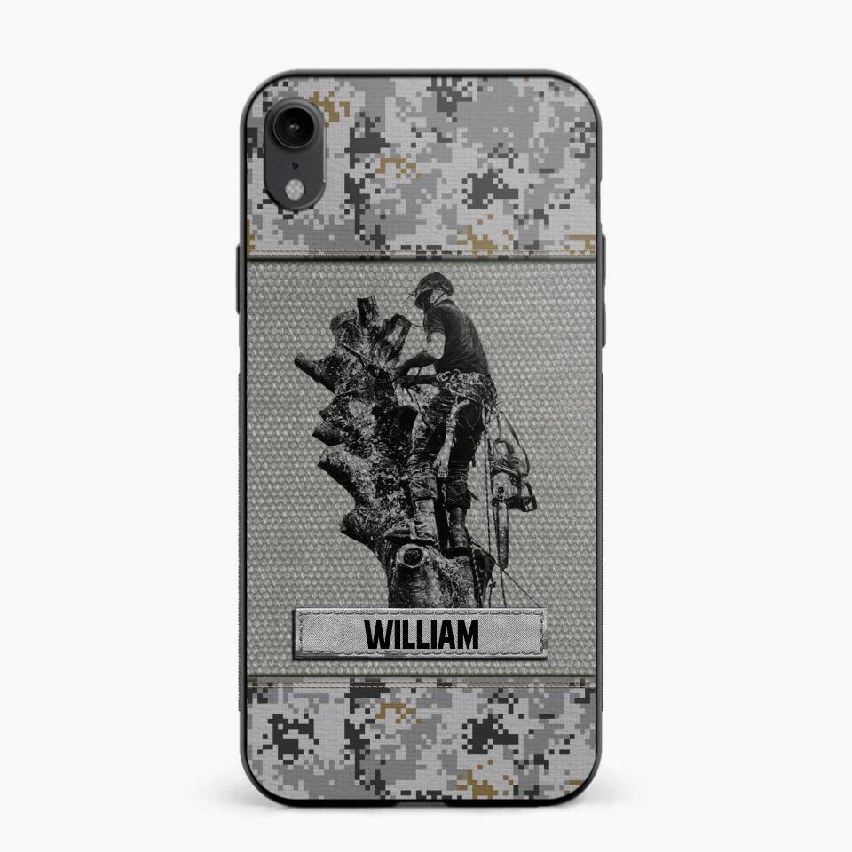 Personalized Arborist Camo Phone Case Printed 22JUL-HQ23