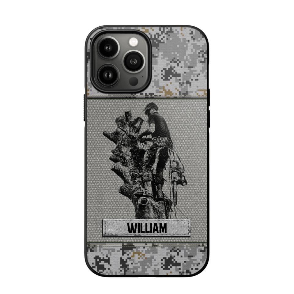 Personalized Arborist Camo Phone Case Printed 22JUL-HQ23
