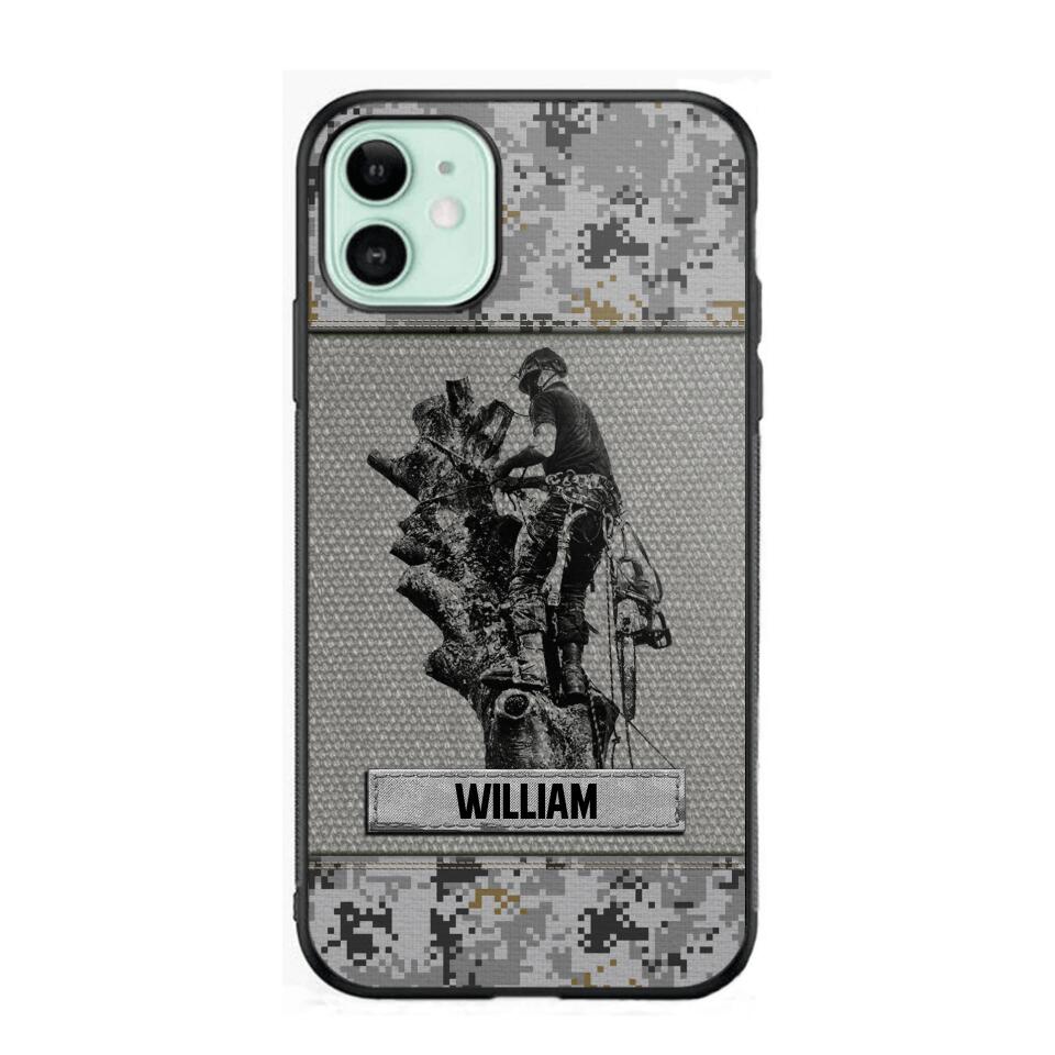 Personalized Arborist Camo Phone Case Printed 22JUL-HQ23
