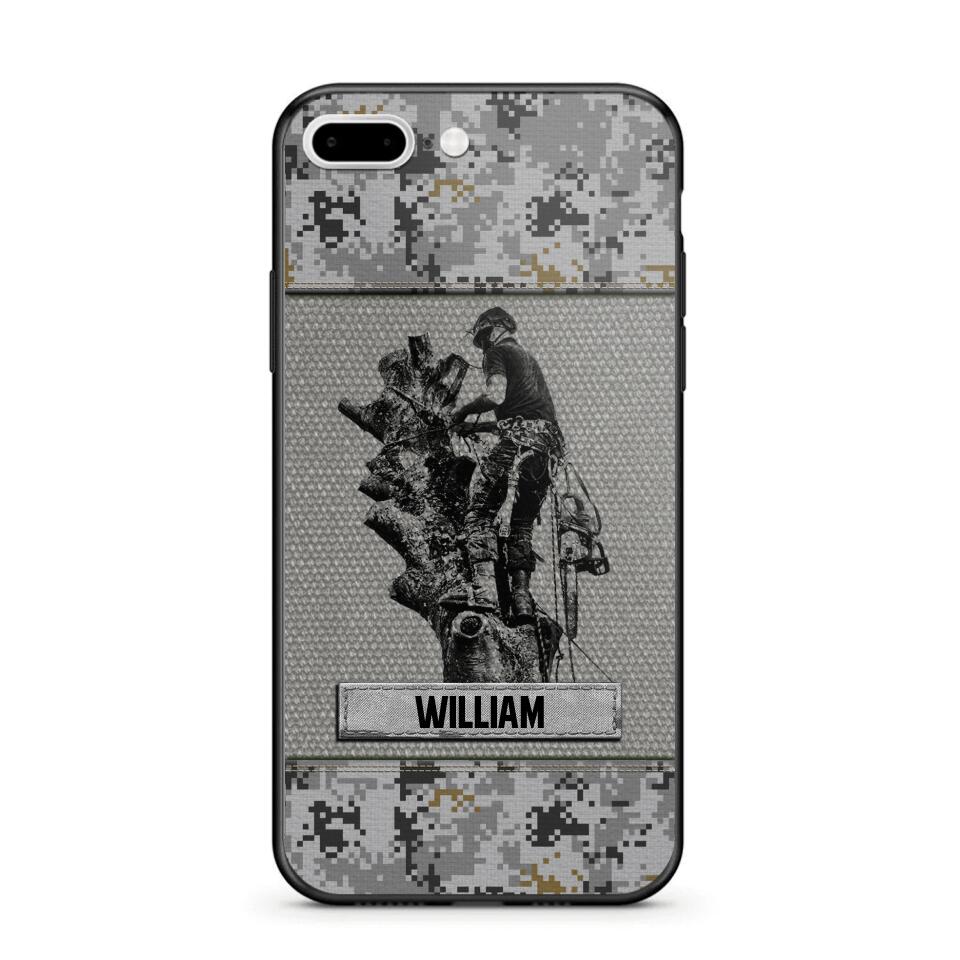 Personalized Arborist Camo Phone Case Printed 22JUL-HQ23