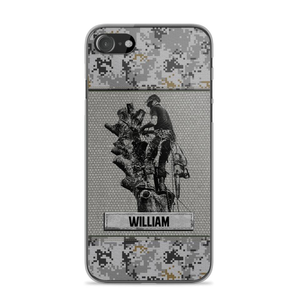 Personalized Arborist Camo Phone Case Printed 22JUL-HQ23