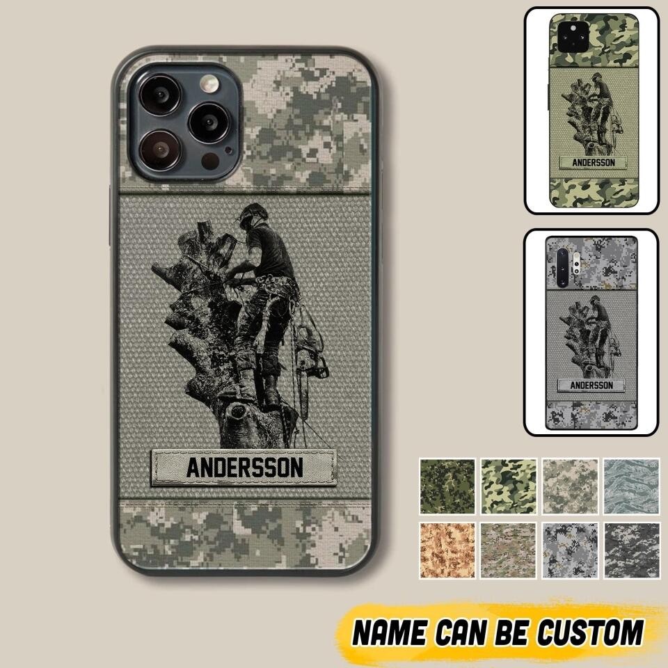Personalized Arborist Camo Phone Case Printed 22JUL-HQ23