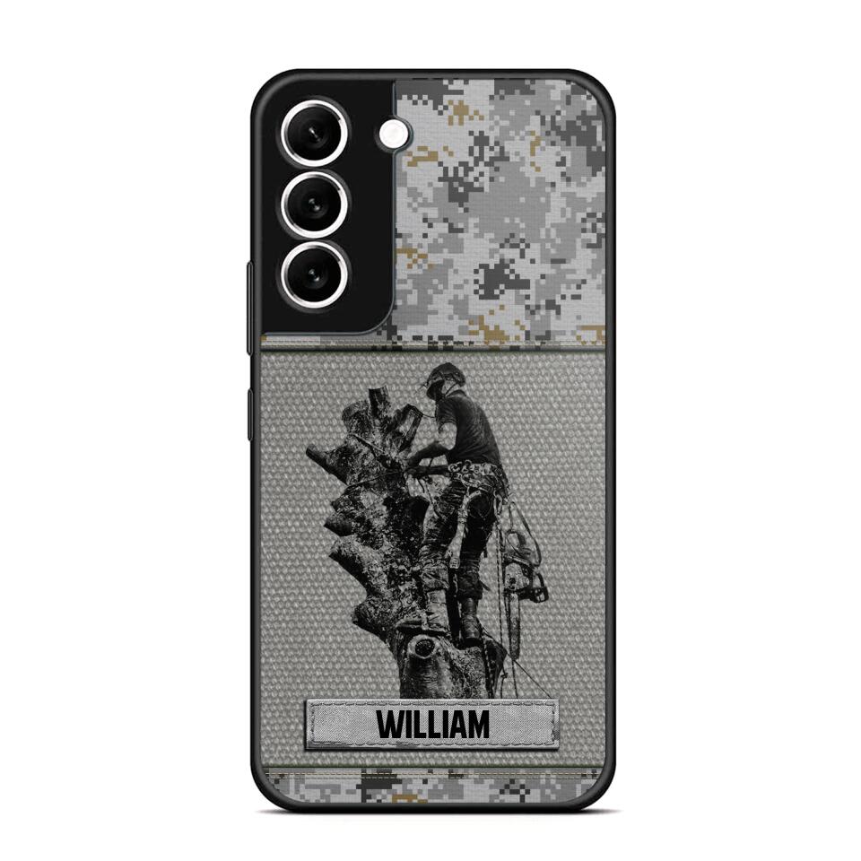 Personalized Arborist Camo Phone Case Printed 22JUL-HQ23