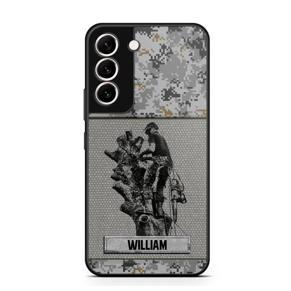 Personalized Arborist Camo Phone Case Printed 22JUL-HQ23